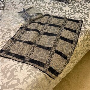 Elegant Black, White and Grey Patterned Pillow Shams